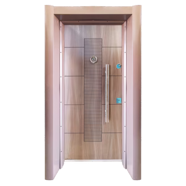 Porte Blindée Le Noyer Clair : l’élégance contemporaine